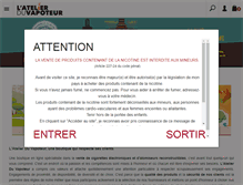 Tablet Screenshot of latelier-du-vapoteur.com